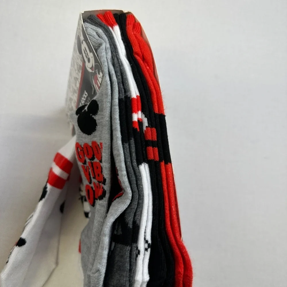 Disney Mickey Mouse‎ 10 Pair Low Cut Socks Kids 4-10 Cartoon Pack